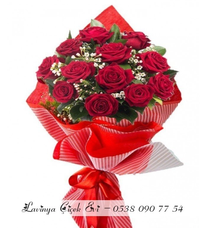 15 Li Kırmızı Gül Buketi