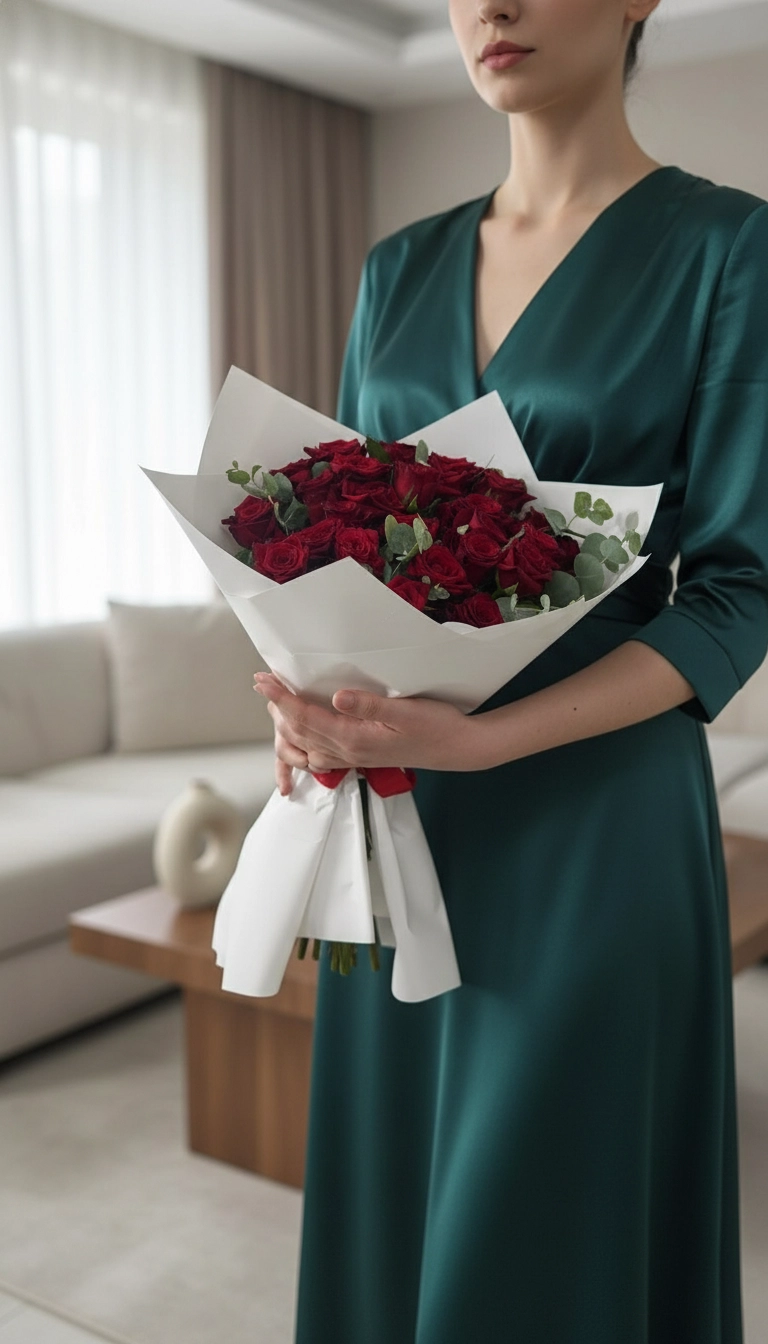 25 Kırmızı Gül Buketi