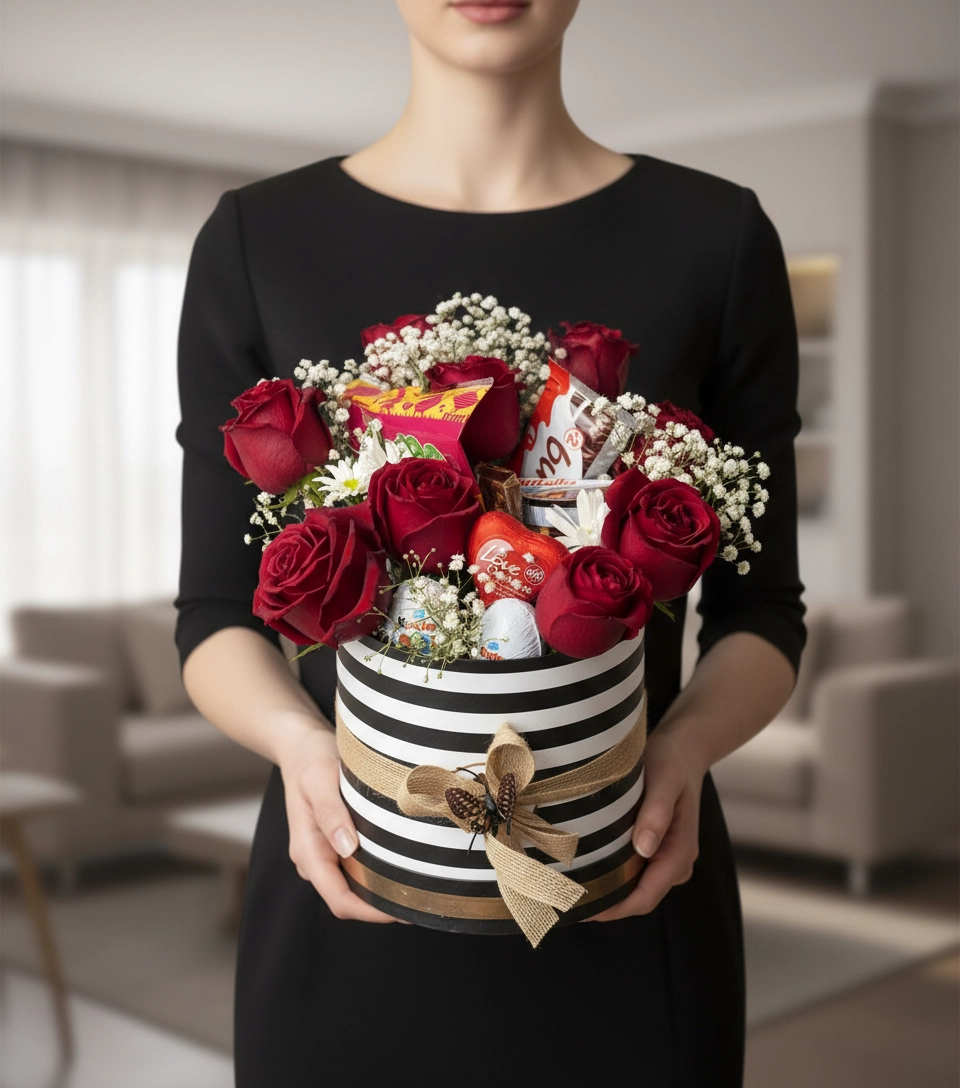 Kutuda Çiçek Çikolata