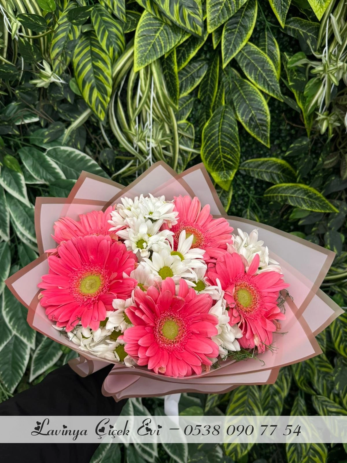 Pembe Gerberalar & Beyaz Papatya