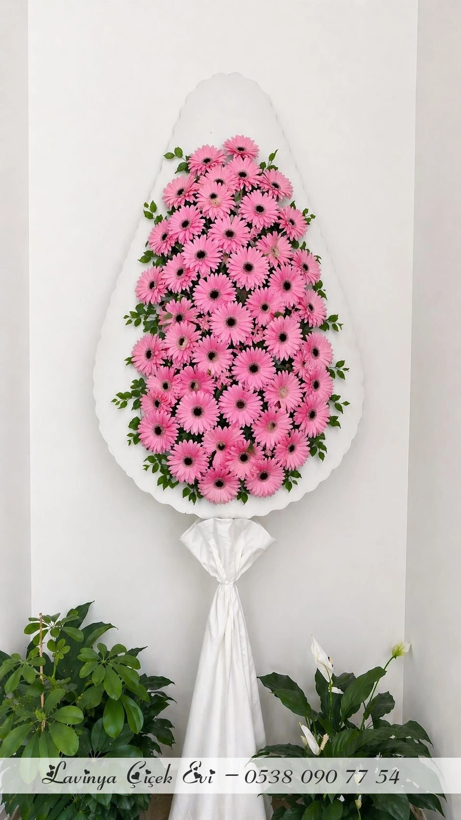 Pembe Tek Katlı Çelenk