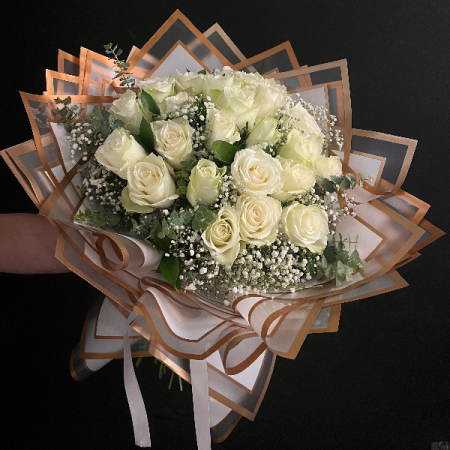 41 Beyaz Gül Buketi