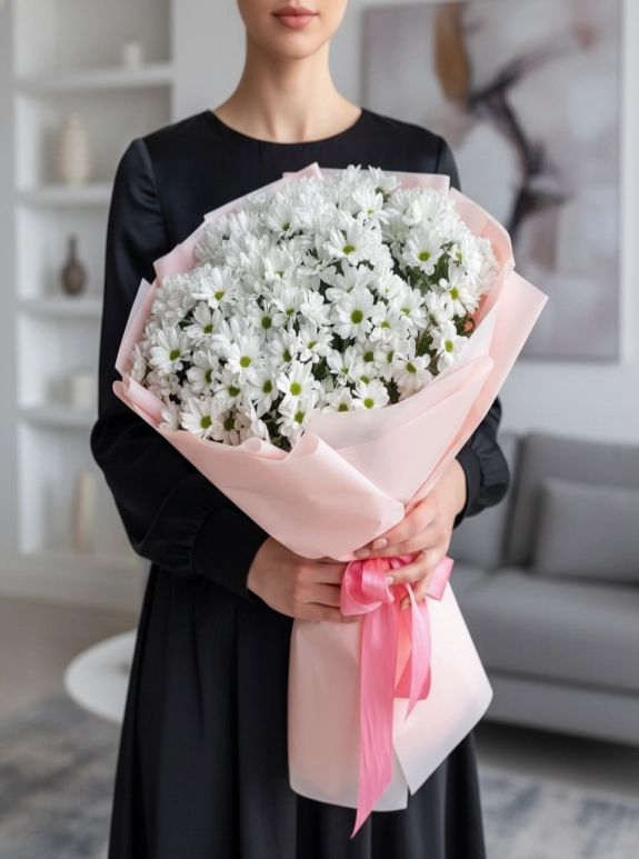 Beyaz Papatya Buketi Büyük