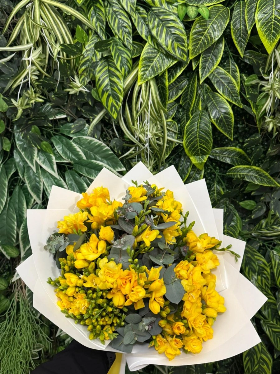 Kokulu Sarı Frezya Buketi