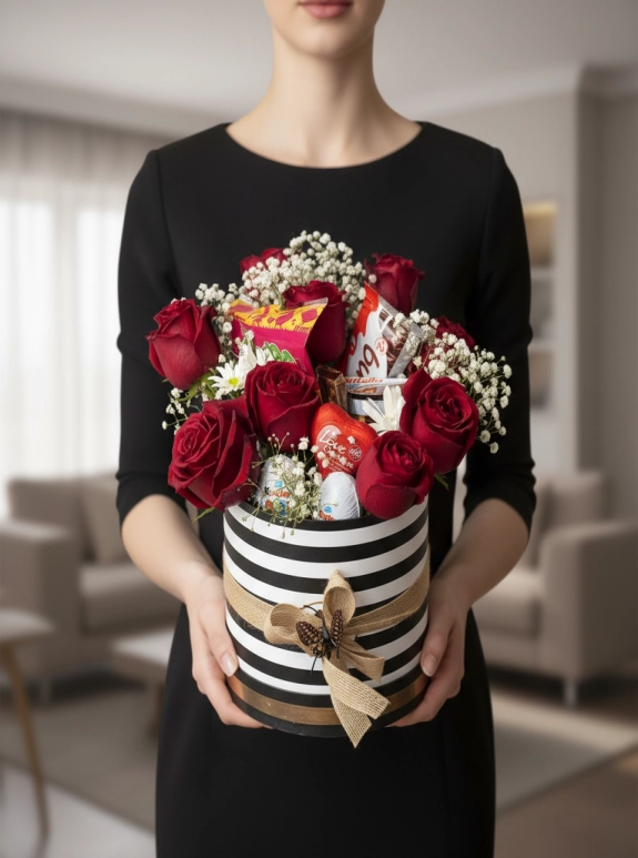 Kutuda Çiçek Çikolata